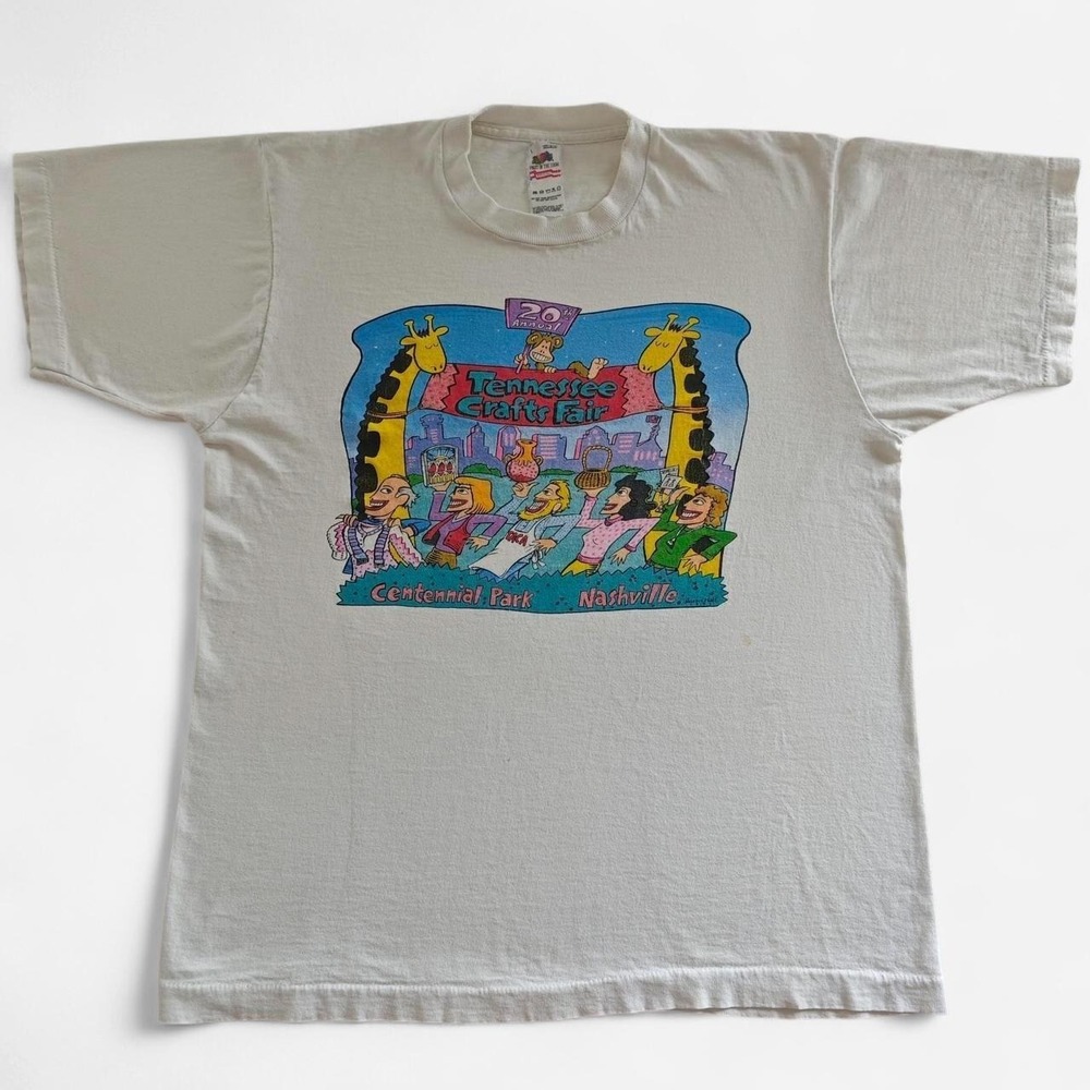 Vintage 1991 Tennessee Crafts Fair T-Shirt Norris Hall Nashville Single Stitch L